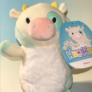 NWT Squishmallow HugMees Belana Cow Plush Soft Pastel